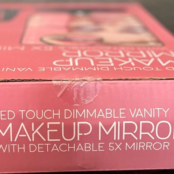 Pursonic LED Touch Dimmable Makeup Mirror, Detachable 5X Mirror in Black. NIB - Picture 9 of 10